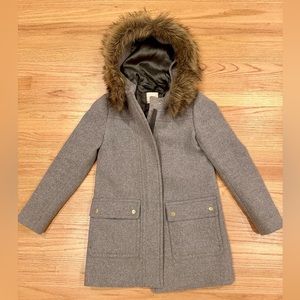 J.Crew Factory Vail Parka Women’s Size 00 Petite in Grey
